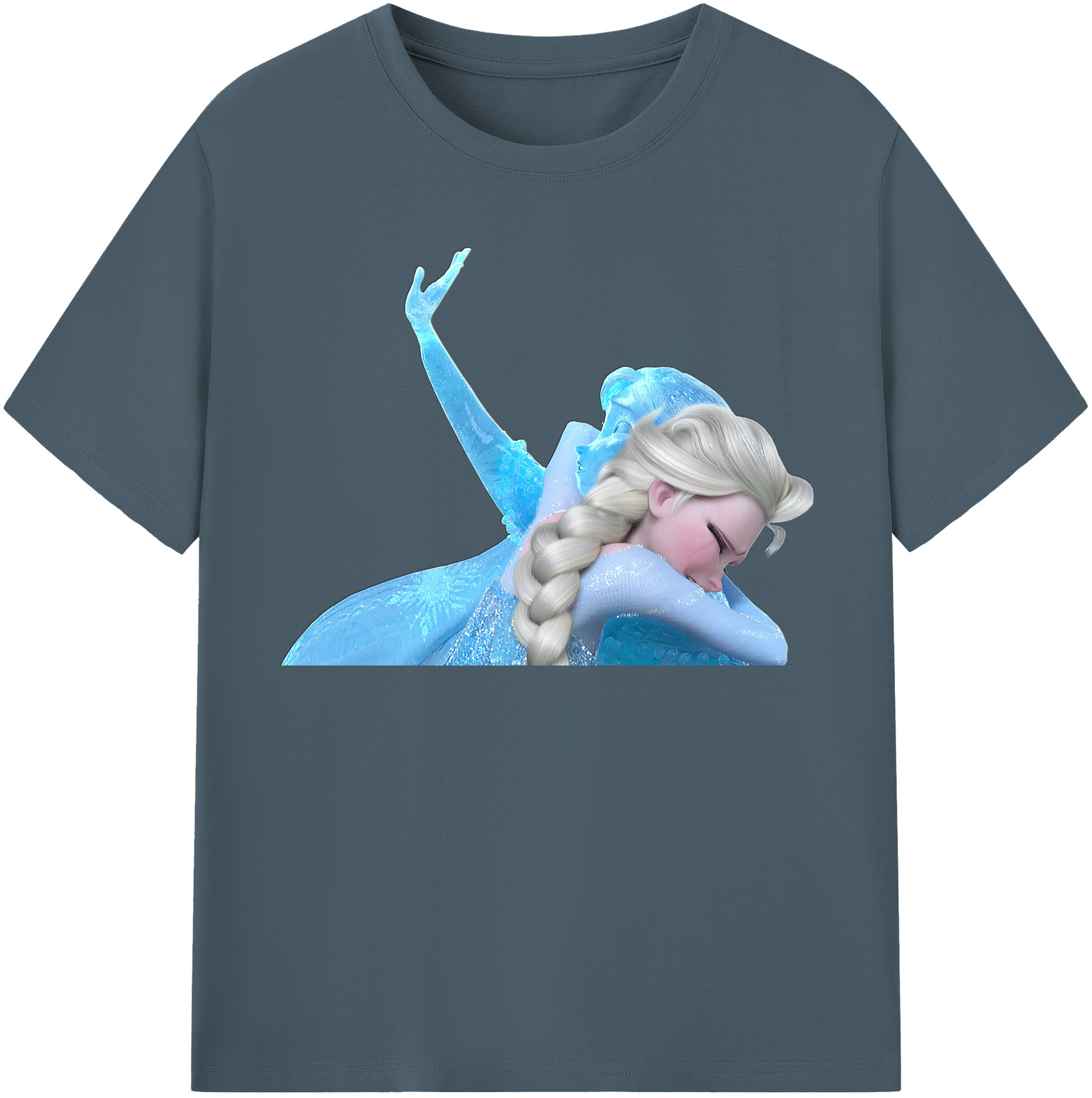 （画像用） アナと雪の女王 アンナ エルサ Frozen Anna Elsa 綿100％半袖Tシャツ（フロントプリント）